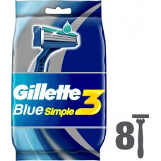 Одноразовые станки Blue Simpl 3 8шт.